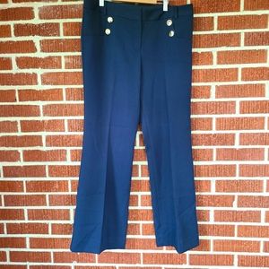 The Limited Nautical Blue button accent trousers